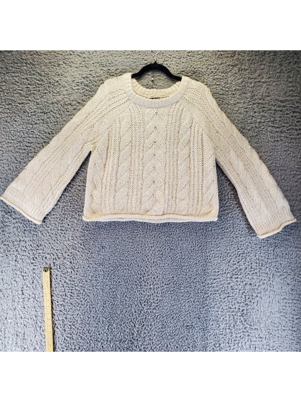 Universal Thread Sweater Womens Large Ivory Cable Knit Pullover